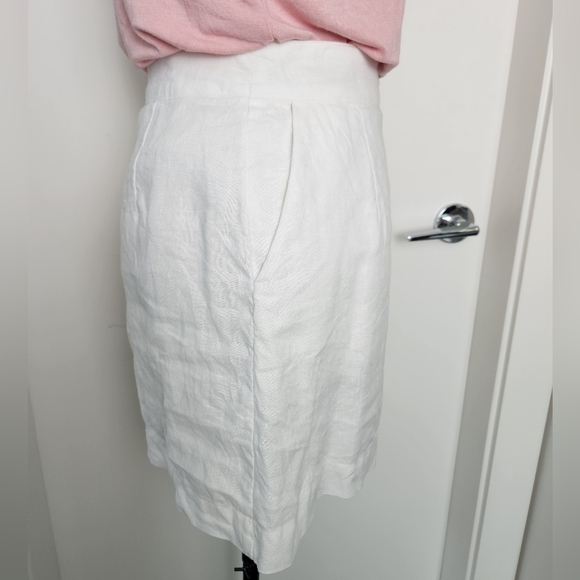 Assembly Label White Linen Skirt - Picture 4 of 14